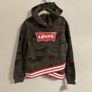 NWT Levi's Girls' High Rise Pullover Hoodie Camo Green Size‎ 6x